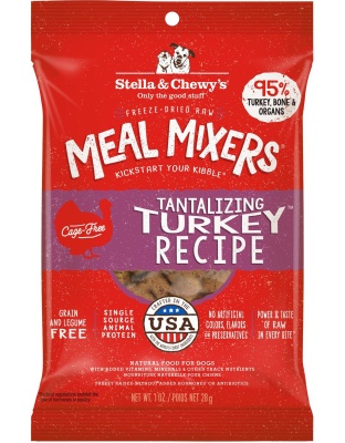 Stella And Chewys Dog Freeze-Dried Meal Mixer Tantalizing Turkey 1oz. (Case Of 8)
