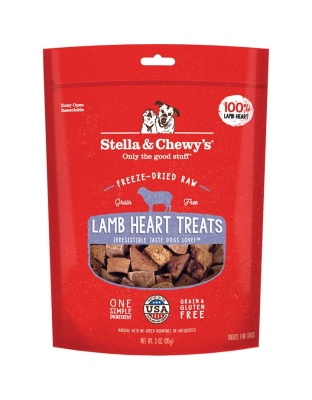 Stella And Chewys Dog Freeze-Dried Treat Lamb Heart 3oz.