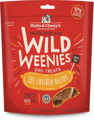 Stella And Chewys Dog Freeze Dried Weenie Chicken 3.25 oz.