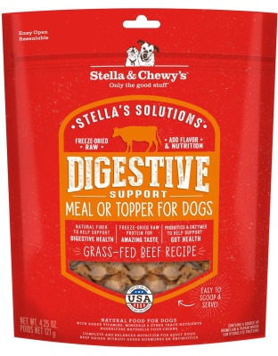 Stella And Chewys Dog Solutions Digestive Support Beef 4.25oz.