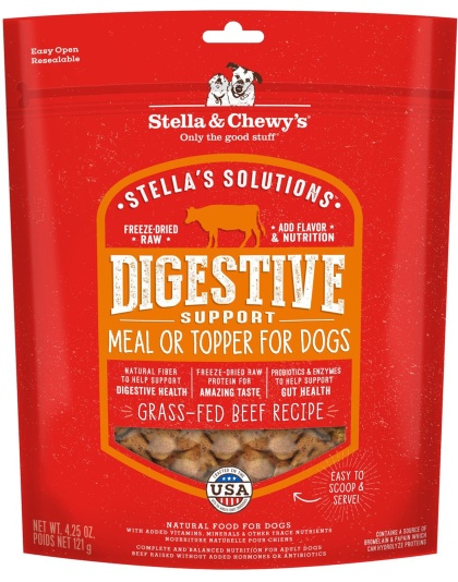 Stella And Chewys Dog Solutions Digestive Support Beef 4.25oz.