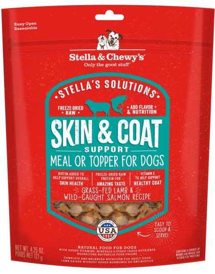 Stella And Chewys Dog Solutions Skin And Coat Support Lamb And Salmon 4.25oz.