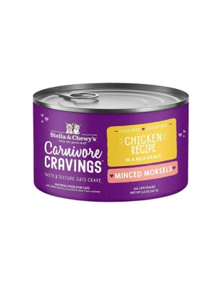 Stella and Chewys Cat Carnivore Cravings Minced Morsels Chicken 5.2oz. (Case of 24)