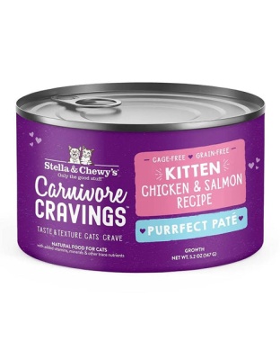 Stella and Chewys Cat Carnivore Cravings Purrfect Pate Kitten Chicken and Salmon 5.2oz. (Case of 24)