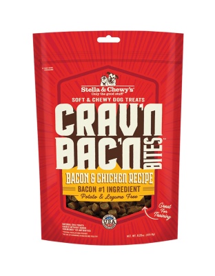 Stella and Chewys Dog Cravn Bacon Bites Chicken 8.25oz.