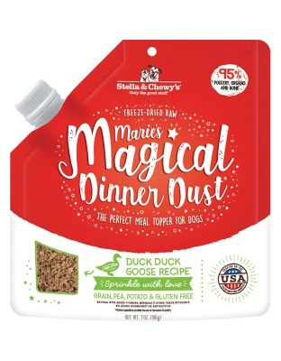 Stella and Chewys Dog Freeze-Dried Marie Magical Dinner Dust Duck 7oz.