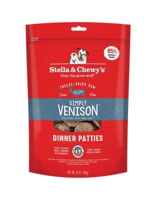 Stella And Chewys Dog Freeze-Dried Dinner Patties Simply Venison 25oz.