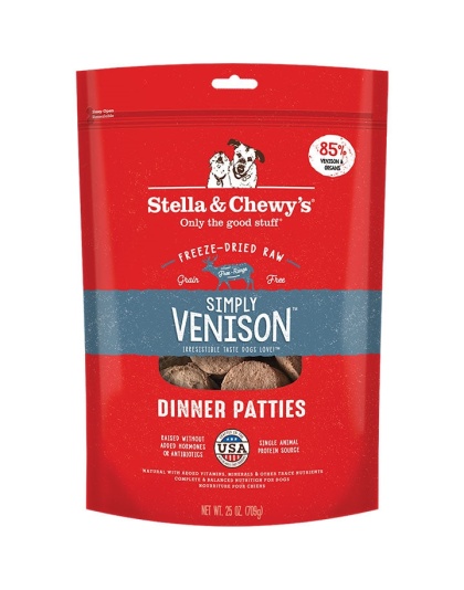 Stella And Chewys Dog Freeze-Dried Dinner Patties Simply Venison 25oz.