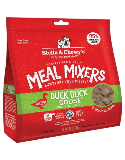 Stella And Chewys Dog Freeze-Dried Mixer Duck Goose 3.5oz.