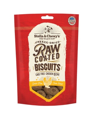 Stella And Chewys Dog Raw Coated Biscuits Chicken 9oz.