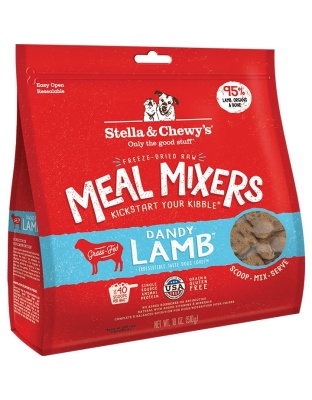 Stella And Chewys Freeze Dried Raw Dandy Lamb Meal Mixers Grain-Free Dog Food Topper 18 oz.