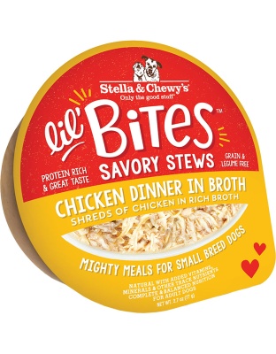 Stella and Chewys Dog Lil Bites Savory Stew Chicken 2.7oz. (Case of 12)
