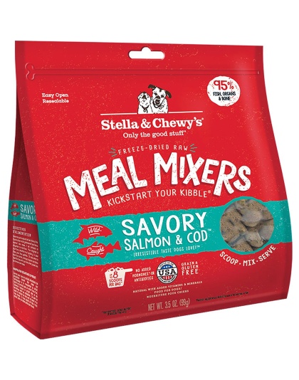 Stella And Chewys Freeze Dried Dog Food-Mixers Salmon Cod 3.5oz.