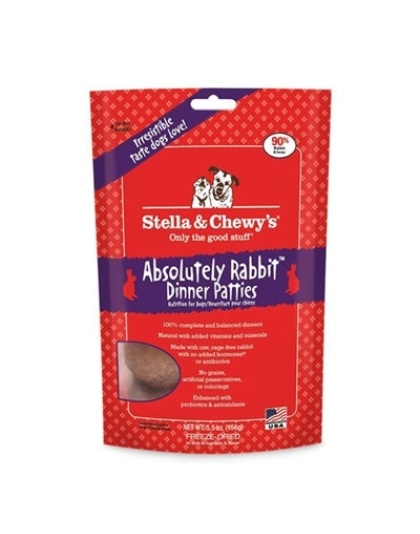 Stella And Chewys Freeze Dried Dog Food- Rabbit Dinner Patties 5.5 oz.