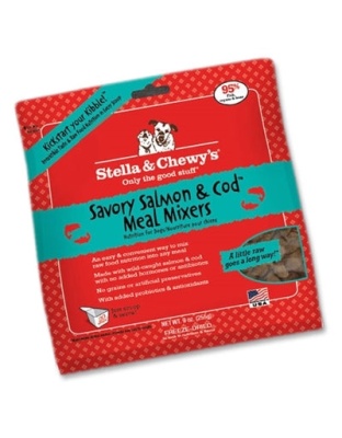 Stella And Chewys Dog Freeze-Dried Salmon And Cod Mixers 8oz.