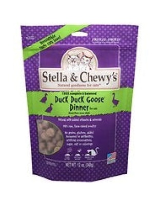 Stella and Chewys Cat Freeze Dried Duck Duck Goose Dinner 18oz.