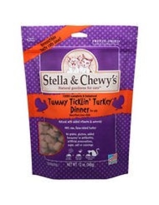 Stella and Chewys Cat Freeze Dried Tummy Ticklin Turkey Dinner 18oz.