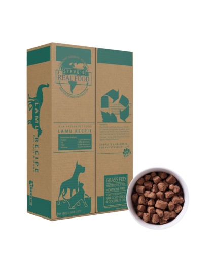 Steve'S Real Food Dog Cat Frozen Lamu Nuggets 9.75Lb