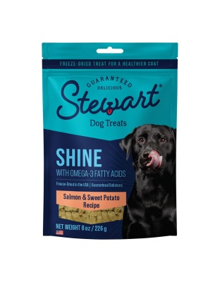 Stewart Freeze Dried Shine Dog Treats Pouch Salmon/Sweet Potato 8oz.