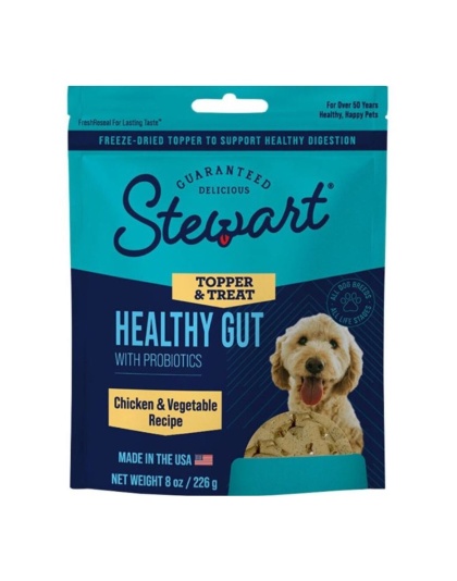 Stewart Freeze Dried Healthy Guts Dog Treats Pouch Chicken 8oz.