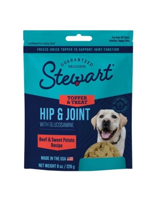 Stewart Freeze Dried Healthy Hips Dog Treats Pouch Beef 8oz.