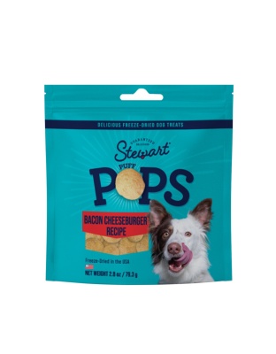 Stewart Puff Pops Freeze Dried Dog Treats Bacon Cheeseburger, 1ea/2.8oz.