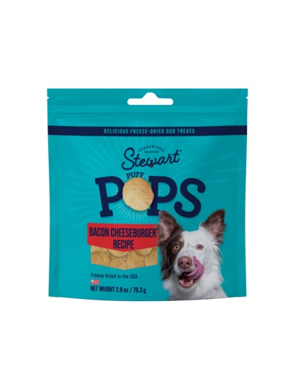 Stewart Puff Pops Freeze Dried Dog Treats Bacon Cheeseburger, 1ea/2.8oz.