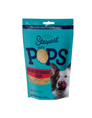 Stewart Puff Pops Freeze Dried Dog Treats Bacon Cheeseburger, 1ea/5.8oz.