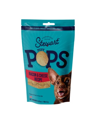 Stewart Puff Pops Freeze Dried Dog Treats Bacon & Cheese, 1ea/5.8oz.