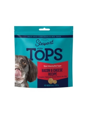 Stewart Puff Tops Freeze Dried Dog Food Topper Bacon & Cheese, 1ea/6oz.