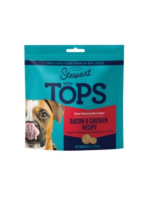 Stewart Puff Tops Freeze Dried Dog Food Topper Bacon & Chicken, 1ea/6oz.