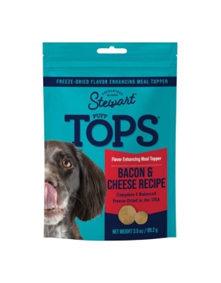 Stewart Pufftops Freeze Dried Flavor Enhancer Bacon/Cheese 3.5oz.