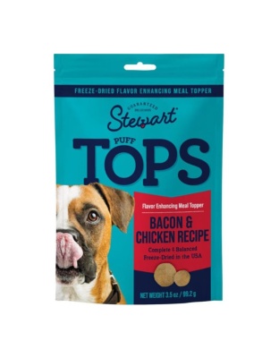 Stewart Pufftops Freeze Dried Flavor Enhancer Bacon/Chicken 3.5oz.