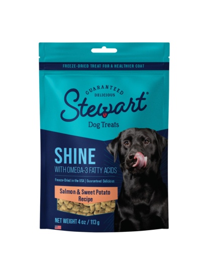 Stewart Shine w/Omega3 Freeze Dried Dog Treats for Healthy Coat Salmon & Sweet Potato, 1ea/4oz.