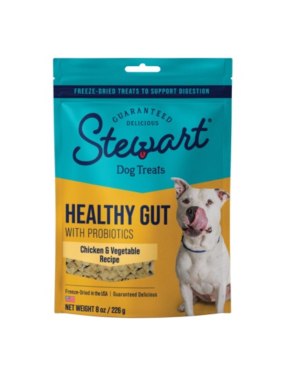 Stewart Healthy Gut Freeze Dried Dog Treats Chicken & Vegetables, 1ea/8oz.