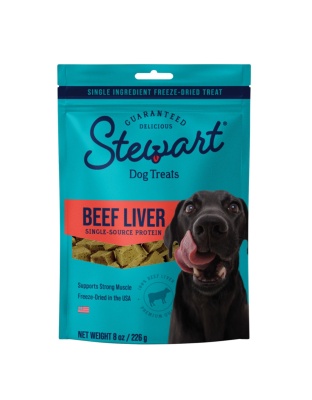 Stewart Single Ingredient Freeze Dried Dog Treats Beef Liver, 1ea/8oz.