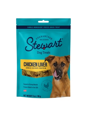 Stewart Single Ingredient Freeze Dried Dog Treats Chicken Liver, 1ea/3oz.