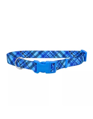 Styles Adjustable Dog Collar Plaid Small 5/8 x 10-14 In