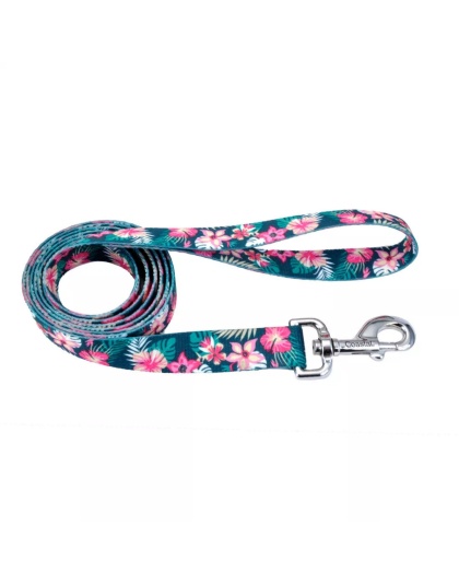 Styles Dog Leash Tropical Flower Large 1in. x 6 Ft