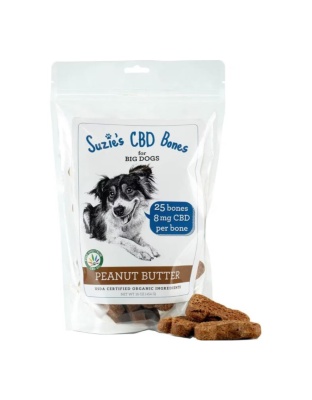Suzie's CBD Bones For Big Dogs Peanut Butter 16oz.-8mg