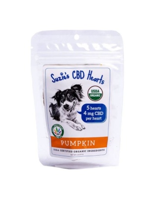 Suzie's CBD Hearts For Dogs Trial Size Pumpkin 2oz.