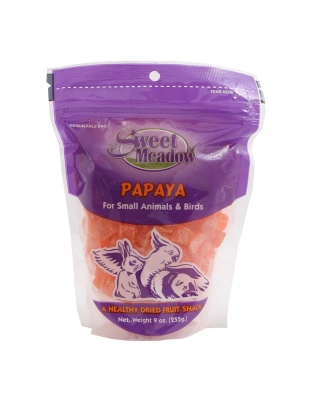 Sweet Meadow Farm Dried Papaya Treat for Small Animals 1ea/9oz.