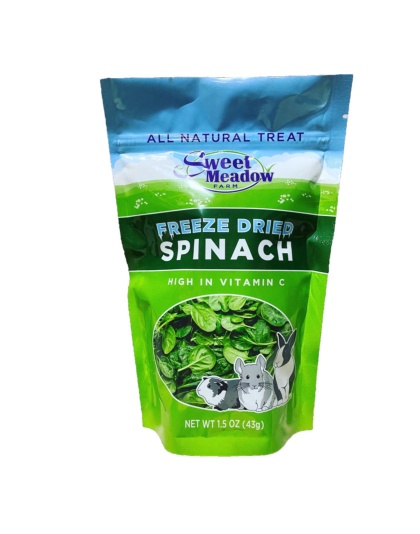 Sweet Meadow Farm Freeze Dried Spinach All Natural Small Animal Treat 1ea/1.5oz.