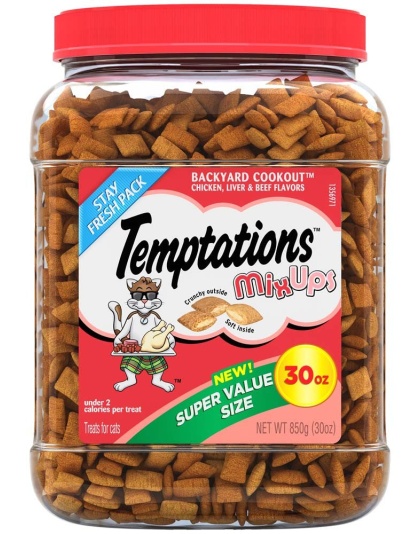 Temptations MixUps Crunchy & Soft Adult Cat Treats Backyard Coookout 1ea/30oz.