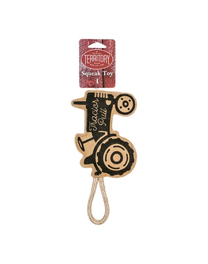Territory Dog Natural Leather Tug Tractor 13.5 Inch