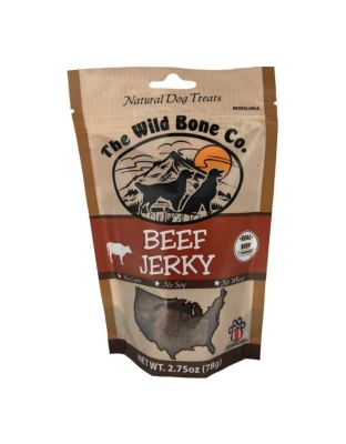 The Wild Bone Co. Natural Jerky Dog Treats Beef 2.75oz.