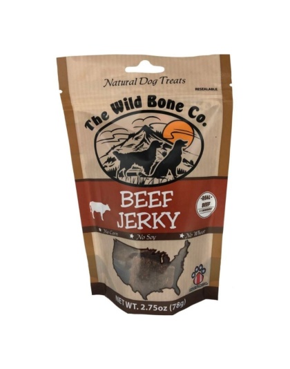 The Wild Bone Co. Natural Jerky Dog Treats Beef 2.75oz.
