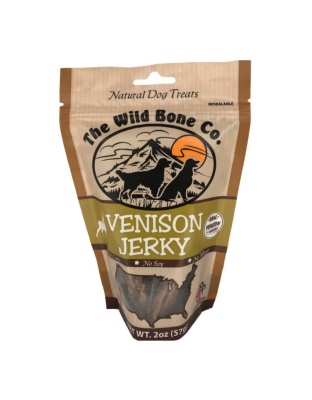 The Wild Bone Co. Natural Jerky Dog Treats Venison 2oz.