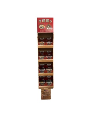 The Wild Bone Co. Jerky Style Dog Treats Display Assorted 192 Pc