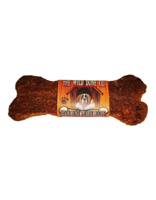 The Wild Bone Co. Jerky Style Dog Treats Display Bison 1oz.-24 Pc